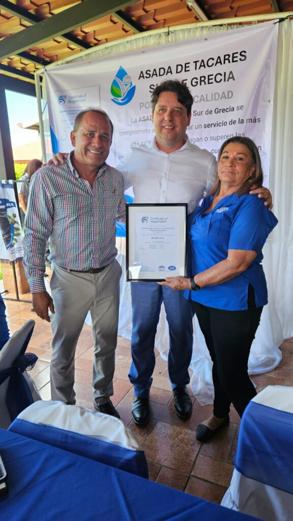 Certificación ASADA Tacares Sur